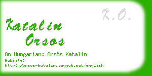 katalin orsos business card
