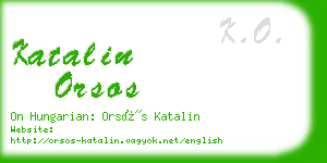 katalin orsos business card